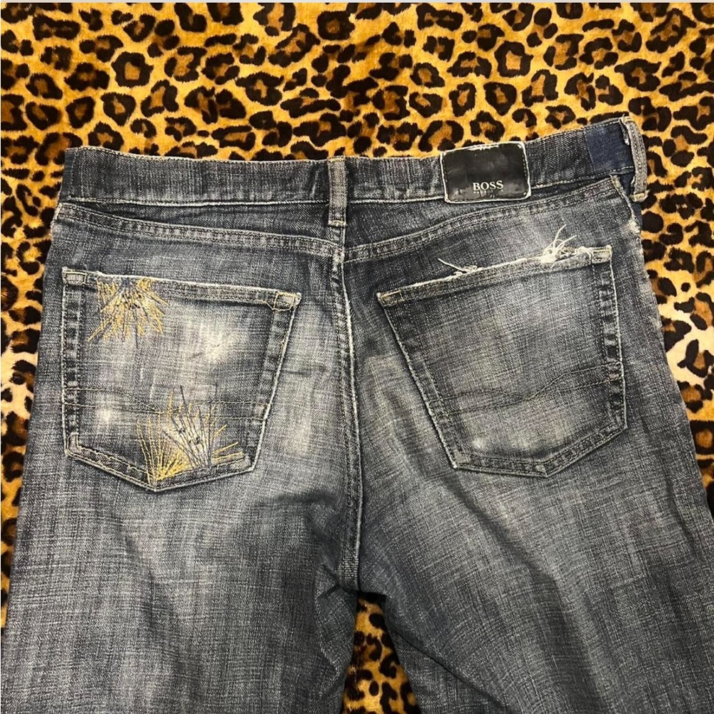 Hugo Boss Women's Boot Cut Jeans - Distressed Blue